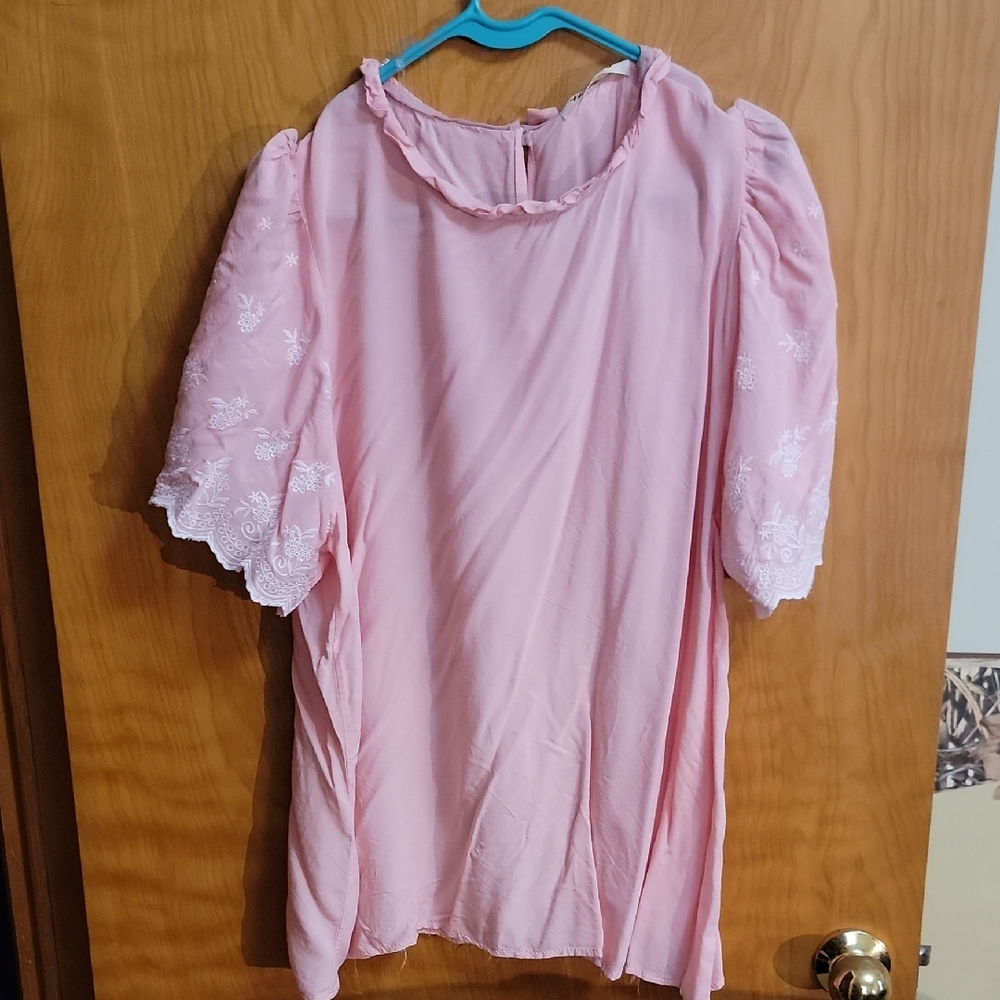 Pink Short Sleeve Women's Top